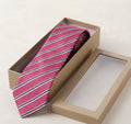 BOSS Hugo Boss Pink Striped Italian Silk Necktie 100% Silk Made in Italy